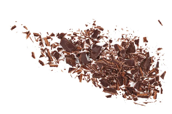 Hackad choklad isolerad på vit — Stockfoto