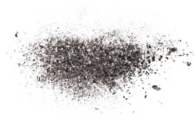 Beyaz arka plan üzerinde doku izole sigara kül