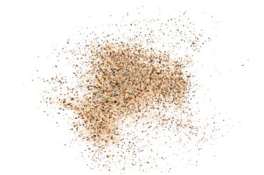 yığın çöl kumu beyaz arkaplanda izole