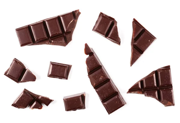 Choklad barer isolerad på vit bakgrund — Stockfoto
