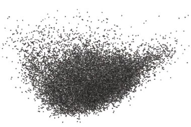 Beyaz arka plan ve doku izole haşhaş tohumu