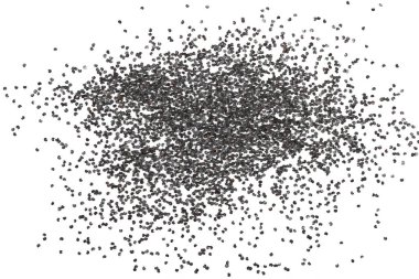 Beyaz arka plan ve doku izole haşhaş tohumu