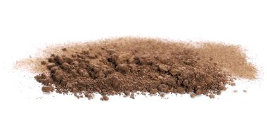 Beyaz arka plan üzerinde izole yığın toprak