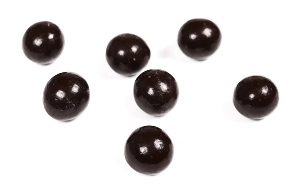 Chocolate balls isolated on white — Stock Photo, Image