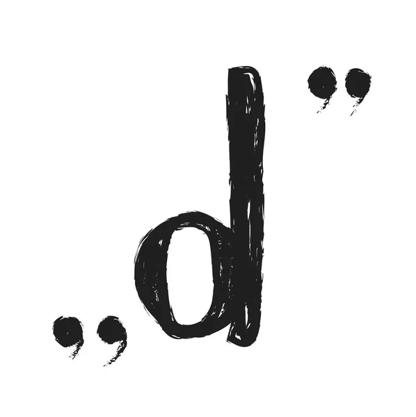 Grunge γράμμα δ λογότυπο, εικόνα — Φωτογραφία Αρχείου