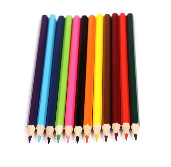 Color pencils isolated on white — Stock Photo, Image