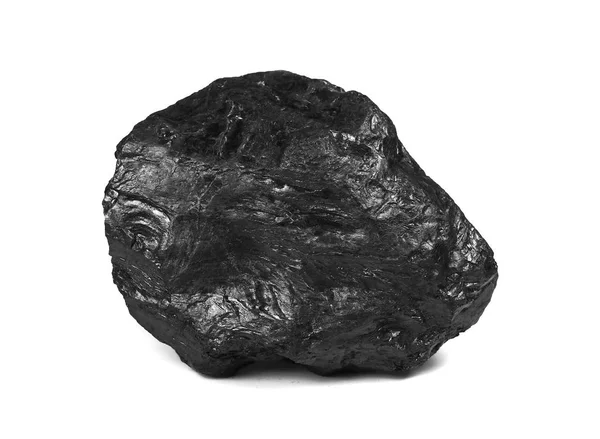 Högen svart kol isolerad på vit bakgrund — Stockfoto