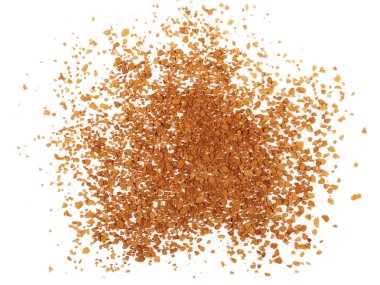 Beyaz arka plan ve doku izole anlık kahve tozu