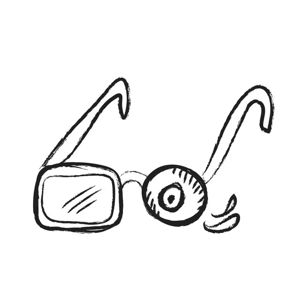 Doodle a szemüveg és a szem, a ikon — Stock Fotó