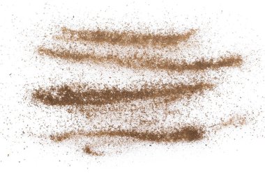 toz toprak izole kırpma yolu ile beyaz arka plan üzerinde