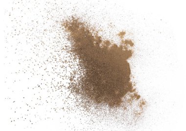toz toprak izole kırpma yolu ile beyaz arka plan üzerinde