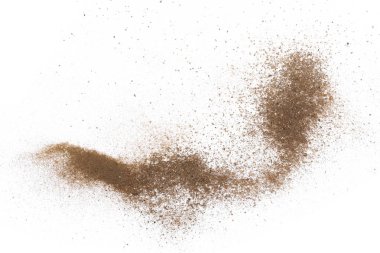 toz toprak izole kırpma yolu ile beyaz arka plan üzerinde
