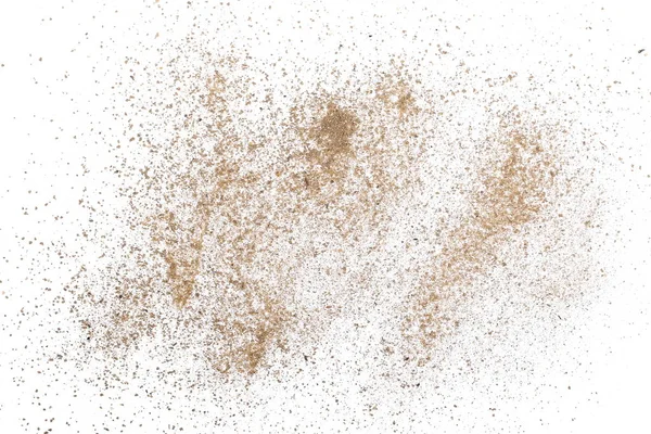 클리핑 경로와 흰색 배경에 고립 된 토양의 먼지 — 스톡 사진