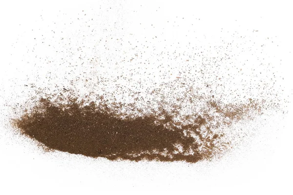 Пыль почвы изолированы на белом фоне, с клипсом путь — стоковое фото