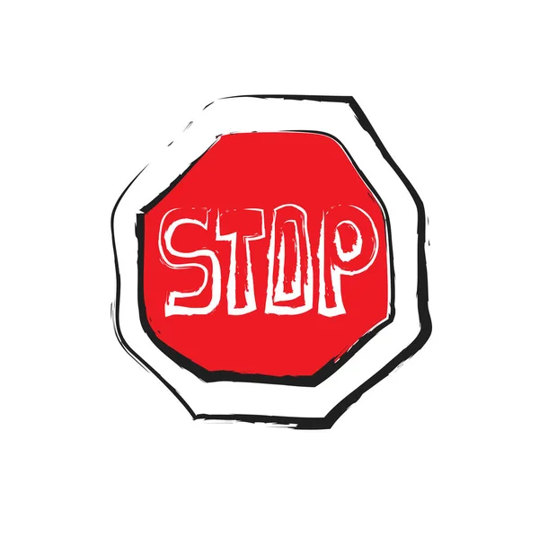 Stoppsymbol, Verkehrszeichen — Stockfoto