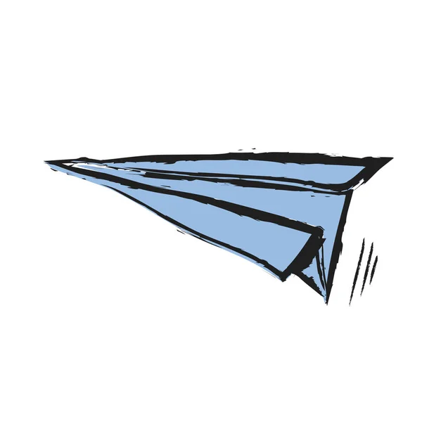 Eigenzinnige papieren vliegtuigje, pictogram — Stockfoto