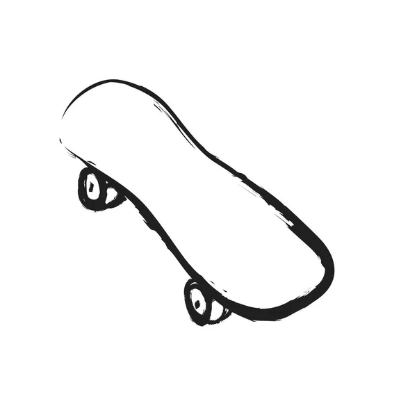 Eigenzinnige skateboard, doodle pictogram — Stockfoto