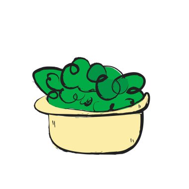  çizgi film salata, doodle simgesi