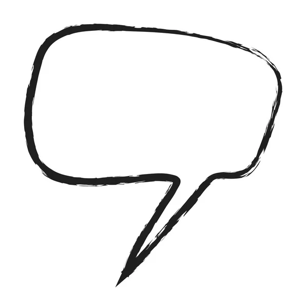 Cartoon speech bubble, doodle icon — Stock Photo, Image