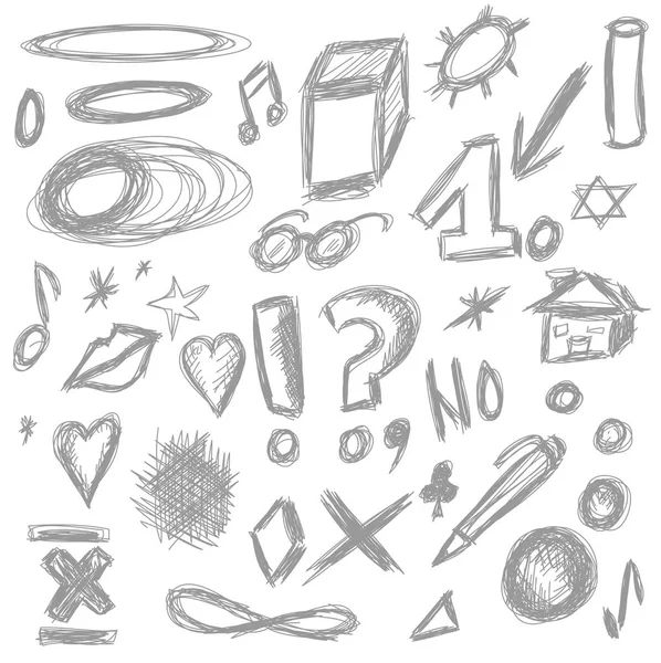 Doodle design elements, shapes — Stock Photo, Image