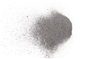 Barut, siyah toz Beyaz arka plan üzerinde izole kazık