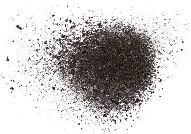 morumsu kırmızı mineral beyaz arka plan üzerinde kristal doku izole kazık