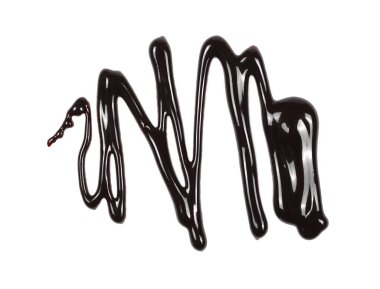 Beyaz arkaplanda izole edilmiş sıvı çikolata