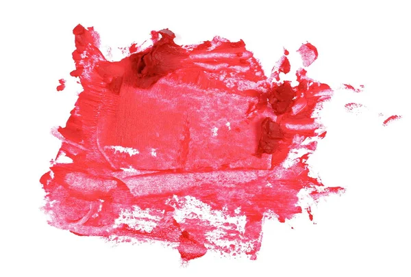 Colore rosso rossetto tratto da vicino su sfondo bianco — Foto Stock