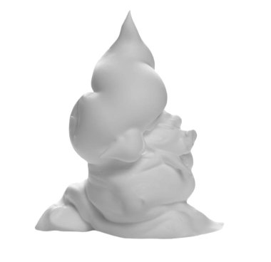 Beyaz arka plan üzerinde izole köpük tıraş