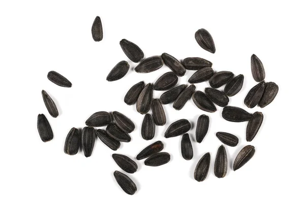 Sunflower seeds isolated on white — Stock Photo, Image