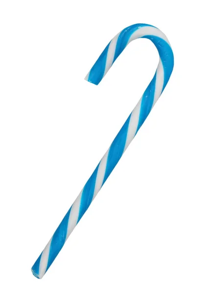 Kerst candy cane geïsoleerd op wit, met uitknippad — Stockfoto