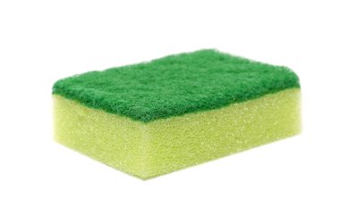 sünger beyaz arkaplanda izole edildi