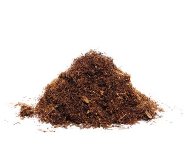 Beyaz arka planda, karanlık zengin Kentucky ile parlak Virginia izole koyu tütün