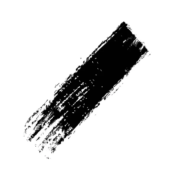 Black line, grunge brush strokes ink paint isolated on white background — Stock Photo, Image