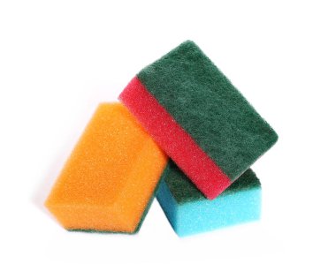 Beyaz arka plan üzerinde izole kazık sünger