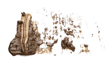 kırpma yolu ile beyaz arka plan üzerinde izole damla püskürtülür çamur