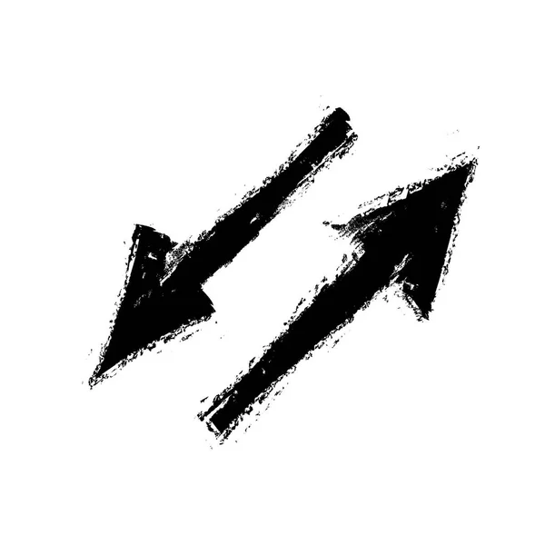 Arrow, grunge brush stroke ink — Stock Photo, Image