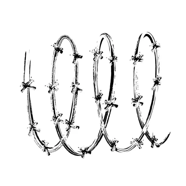 Doodle spiral barbed wire — Stock Photo, Image