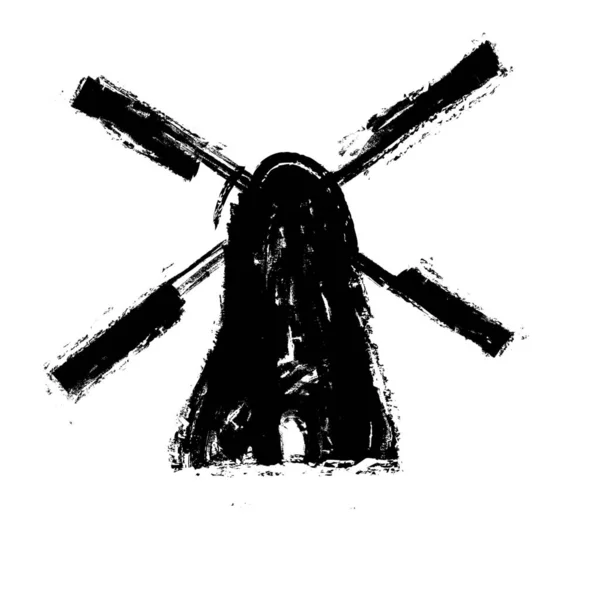 Geunge windmill, illustration icon — Stock Photo, Image