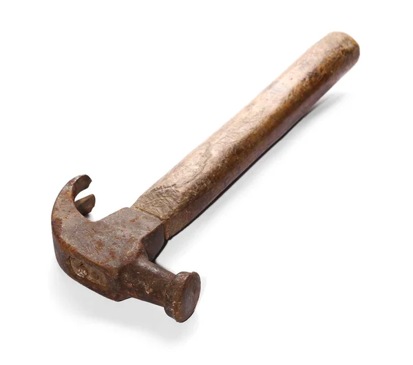 Old hammer isolated on white — Stock Photo, Image