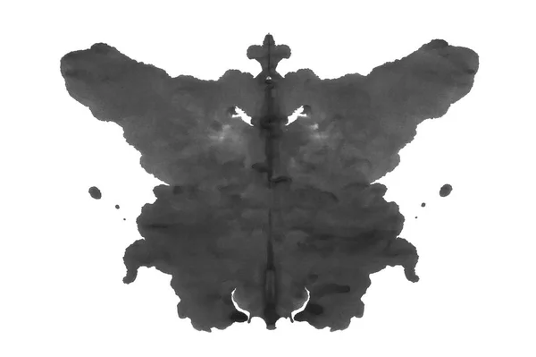 Тест чернильного пятна Роршаха на белом фоне — стоковое фото