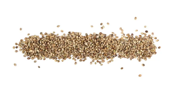Hemp seeds isolated on white background — Stock Photo, Image