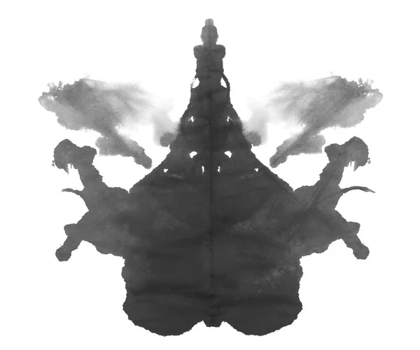 Foto teste de tinta Rorschach isolado no fundo branco — Fotografia de Stock