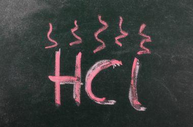Hidroklorik asit sembolü, hcl simgesi kara tahta, blackboard doku
