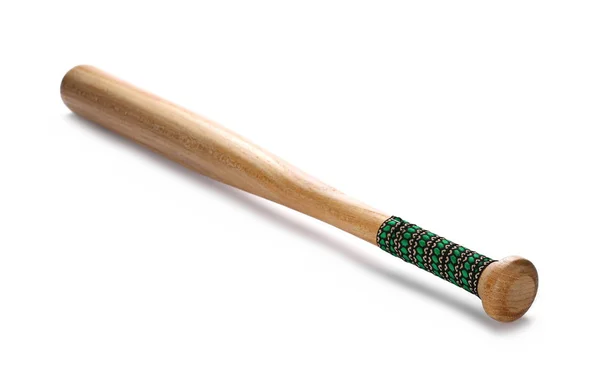 Trä baseball bat isolerad på vit bakgrund — Stockfoto