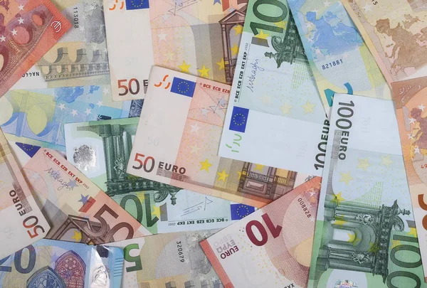 Euro-bankbiljetten, rekeningen achtergrond en textuur — Stockfoto
