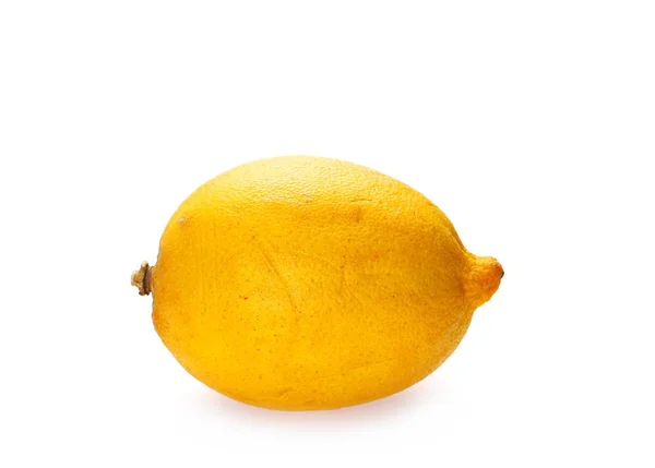 Yellow ripe lemon isolated on white background — Stock Photo, Image