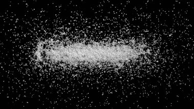 siyah arka plan üzerine izole tuz