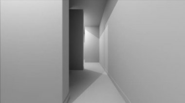 Mavi Lens Flare ile siyah arka plan üzerinde yuvarlanan 3d toz parçacıklarının animasyon. HD kararlılık.