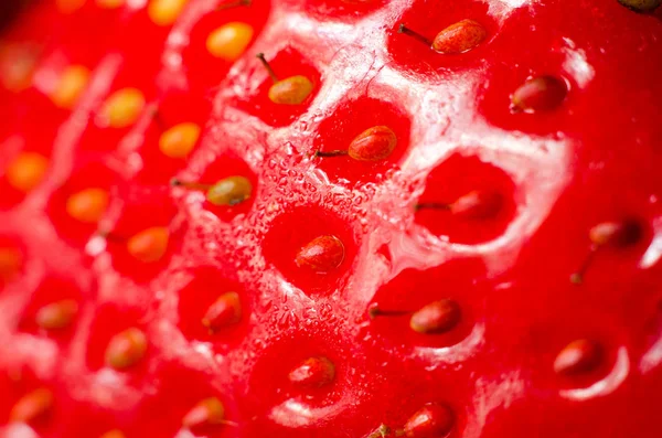 Une macro fraise — Photo